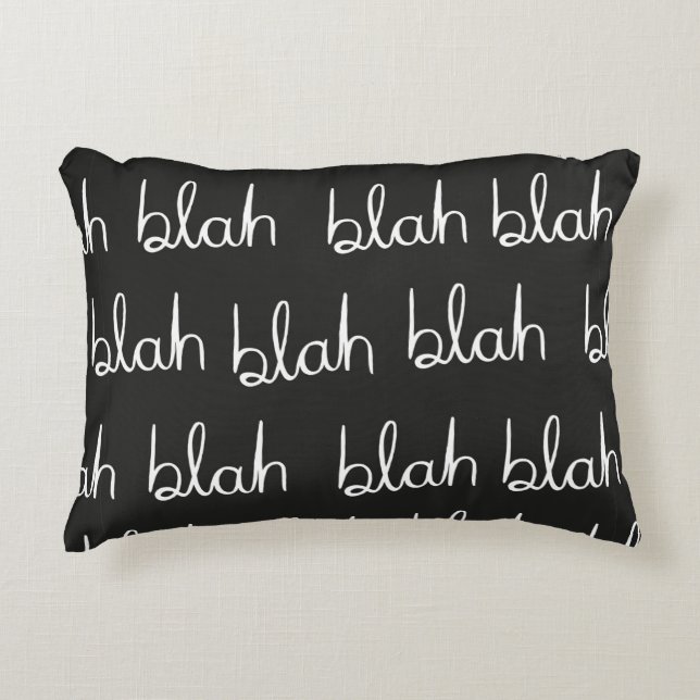 Blah blah seamless pattern.  decorative cushion (Front)