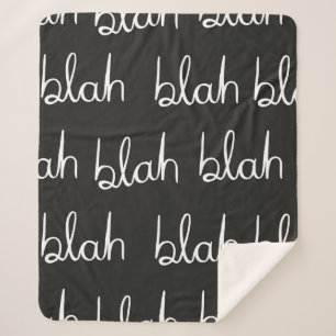 Blah blah seamless pattern.  sherpa blanket