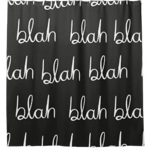 Blah blah seamless pattern. shower curtain