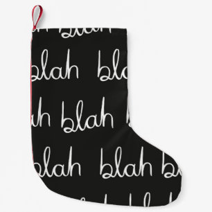 Blah blah seamless pattern. small christmas stocking