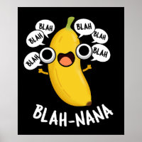 Blah-nana Funny Banana Pun Dark BG