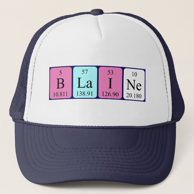 Blaine periodic table name hat (Front)
