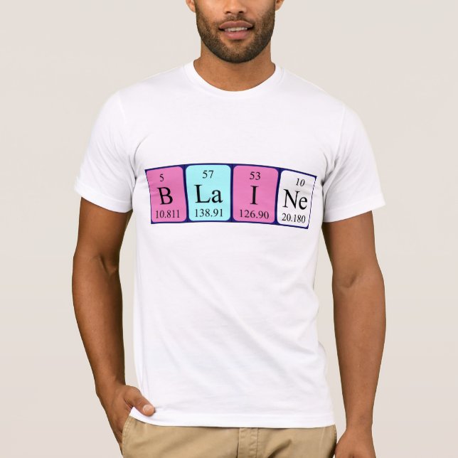 Blaine periodic table name shirt (Front)