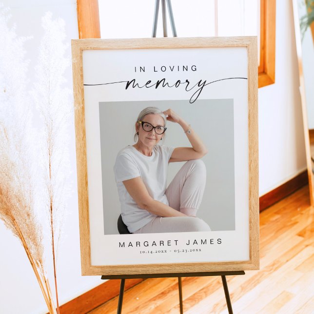 BLAIR Boho Photo Memorial Funeral Welcome Poster (Creator Uploaded)