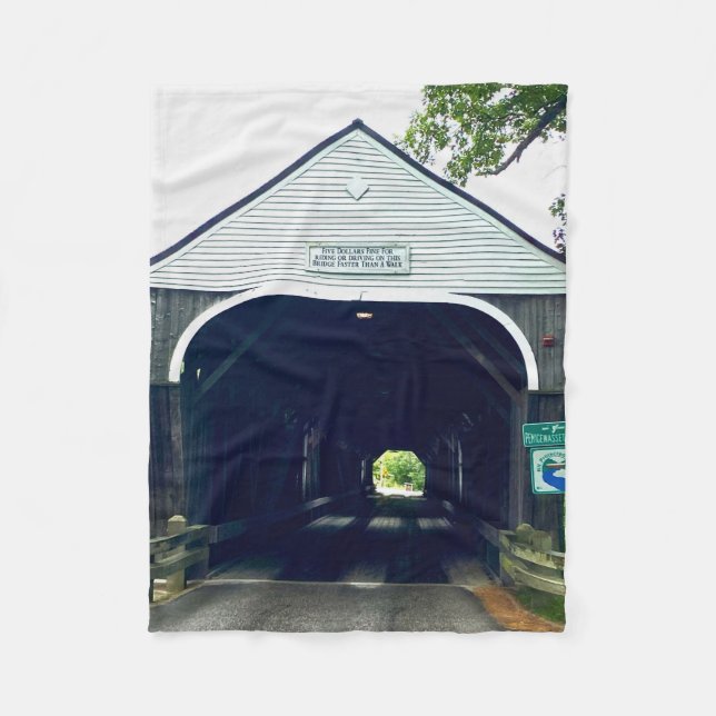 Blair Covered Bridge Fleece Blanket (Front)