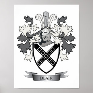 Blair Family Crest Coat of Arms Poster