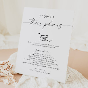 BLAIR Minimalist Blow Up Their Phones Photo Hunt Pedestal Sign