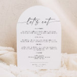 BLAIR Minimalist Bohemian Arch Wedding Menu Card<br><div class="desc">This wedding menu features a bohemian handwritten script font and modern minimalist design with an easy-to-use arch for cutting out. You will need to trim this menu on your own. Once the menu is printed and shipped, you will trim on the grey arch line. Pair with anything in the simple...</div>