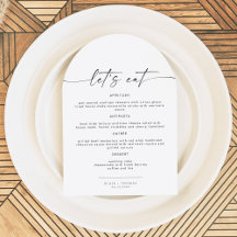 BLAIR Minimalist Bohemian Arch Wedding Menu Card