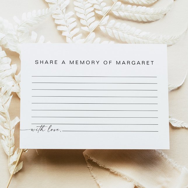 BLAIR Minimalist Funeral Share a Memory Card (Creator Uploaded)