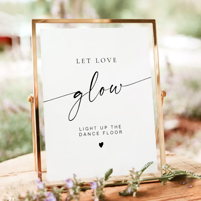 BLAIR Minimalist Let Love Glow Wedding Glow Stick Poster (Creator Uploaded)