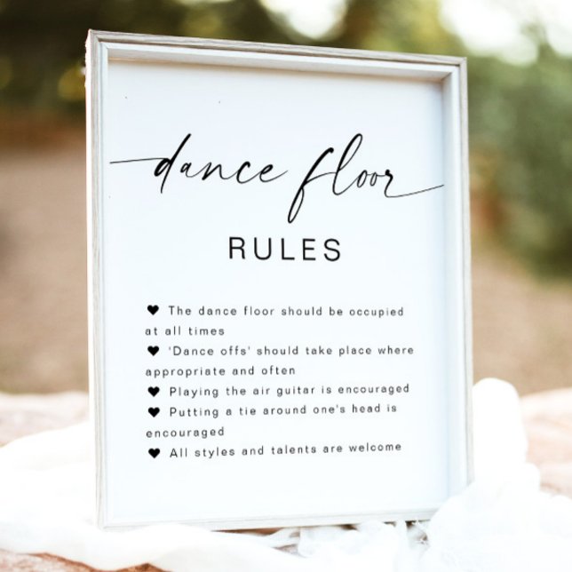 BLAIR Minimalist Wedding Dance Floor Rules Sign (Creator Uploaded)