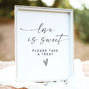 BLAIR Modern Bohemian Love Is Sweet Dessert Table Poster