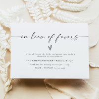 BLAIR Modern Boho Wedding In Lieu of Favours Card