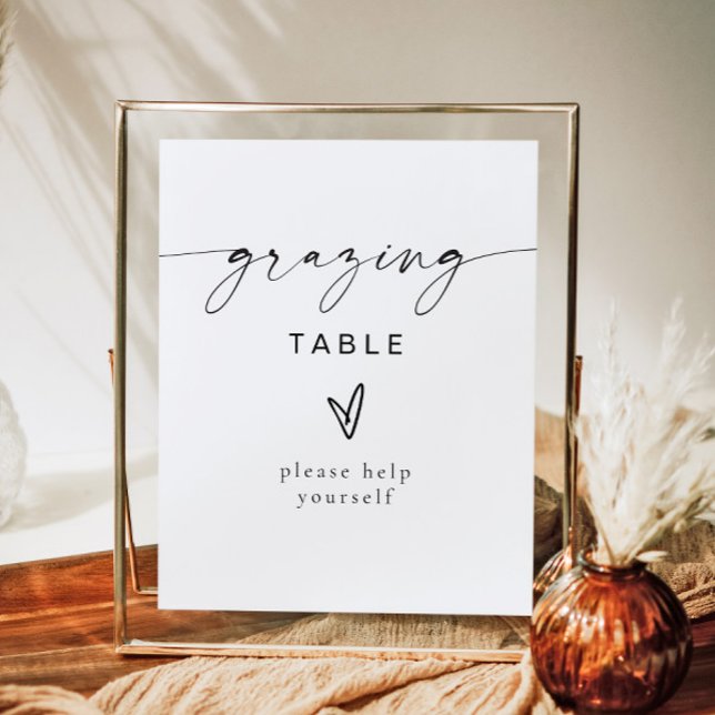 BLAIR Modern Minimalist Bohemian Grazing Table Poster (Creator Uploaded)