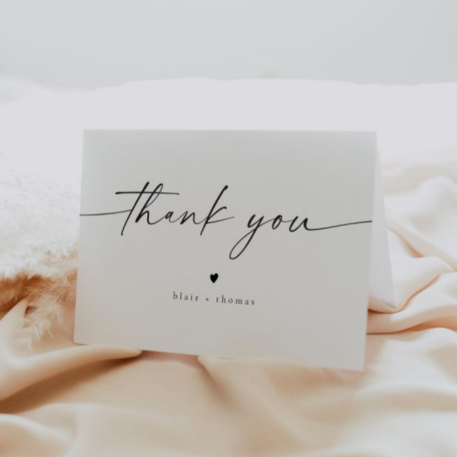 BLAIR Modern Minimalist Boho Thank You Card (Creator Uploaded)