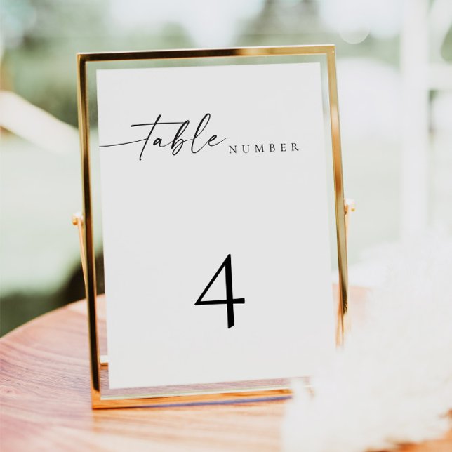 BLAIR Modern Minimalist Wedding Table Number Card (Creator Uploaded)