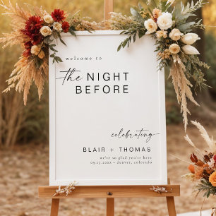BLAIR Modern The Night Before Rehearsal Dinner Poster