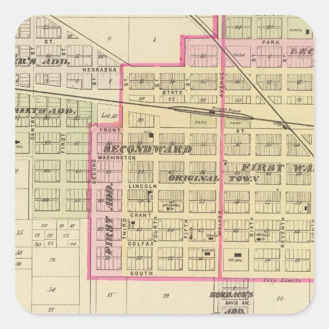 Blair, Nebraska Square Sticker (Front)