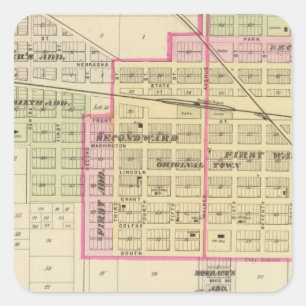 Blair, Nebraska Square Sticker