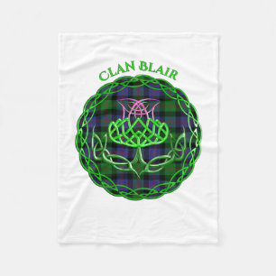 Blair Scottish Tartan Celtic Thistle Fleece Blanket