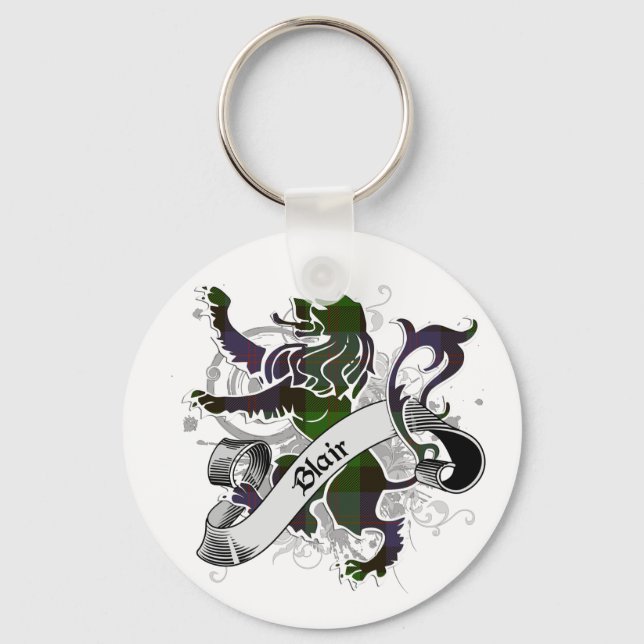 Blair Tartan Lion Key Ring (Front)