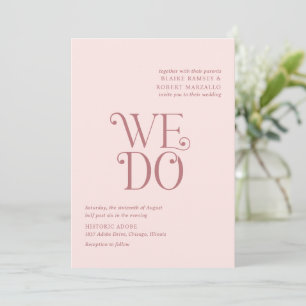 Blaire Blush Pink Modern Wedding Invitation