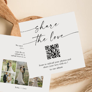 BLAIRE Modern Share the Love QR Code Table Cards