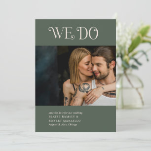 Blaire Moss Green Modern Wedding Save The Date