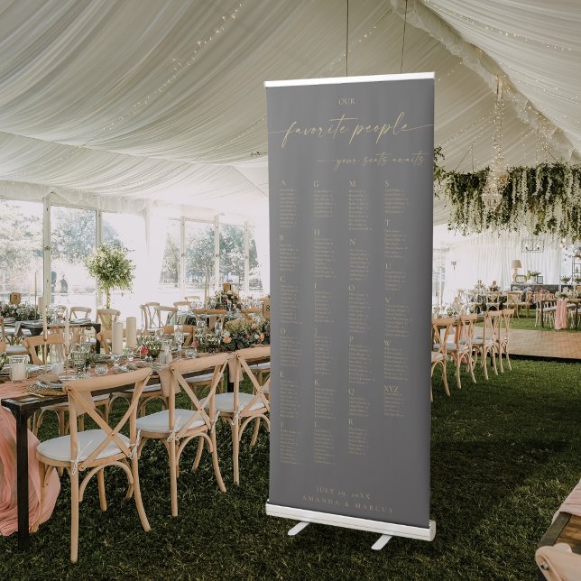 BLAIRE Our Favourite People Wedding Seating Chart Retractable Banner (Creator Uploaded)