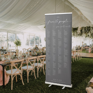BLAIRE Our Favourite People Wedding Seating Chart Retractable Banner