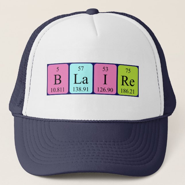 Blaire periodic table name hat (Front)