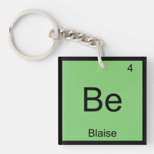 Blaise Name Chemistry Element Periodic Table Key Ring