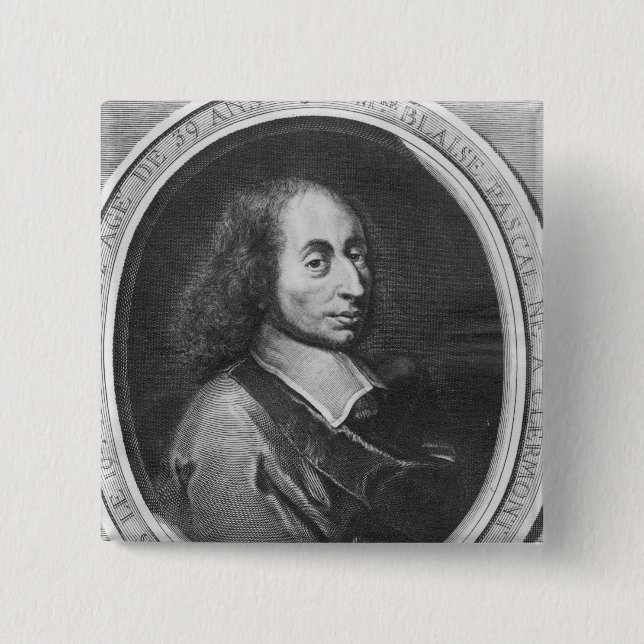 Blaise Pascal 15 Cm Square Badge (Front)