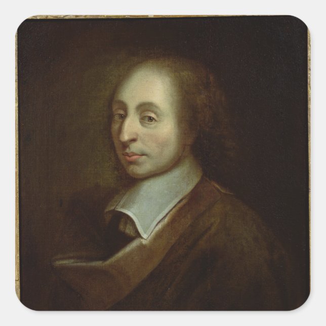 Blaise Pascal  c.1691 Square Sticker (Front)