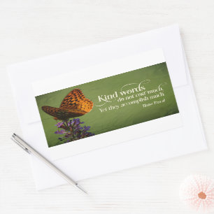 Blaise Pascal Inspirational Quote "Kind words" Rectangular Sticker