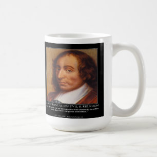 Blaise Pascal Religious Evil Quote Coffee Mug