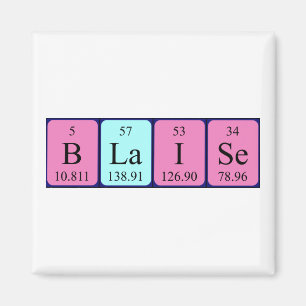 Blaise periodic table name magnet