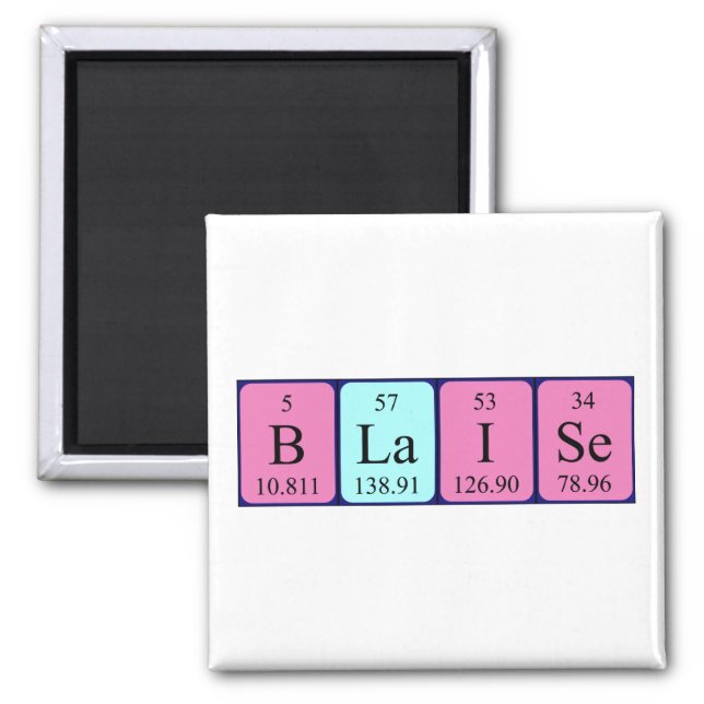 Blaise periodic table name magnet (Front)