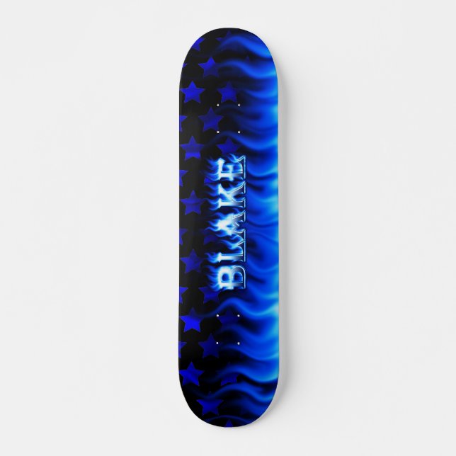 Blake blue fire Skatersollie skateboard. Skateboard (Front)