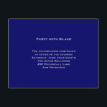 Blake Blue Silver Bar Mitzvah Reception Invitation<br><div class="desc"></div>