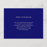 Blake Blue Silver Bar Mitzvah Reception Invitation<br><div class="desc"></div>