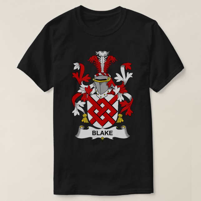 Blake Coat of Arms  Family Crest  T-Shirt (Design Front)