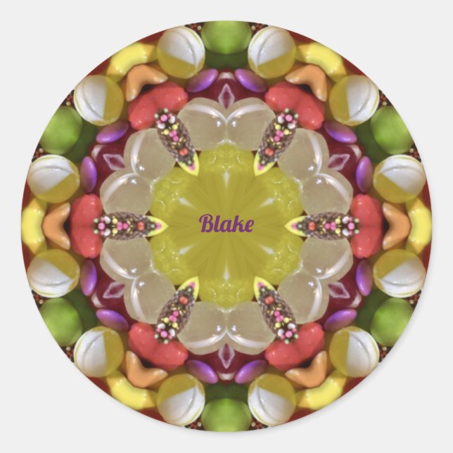 BLAKE ~ EASTER CANDY ~ CLASSIC ROUND STICKER (Front)