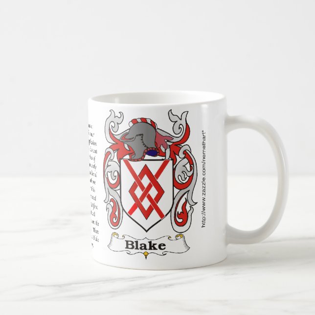 Blake Family Coat of Arms mug (Right)