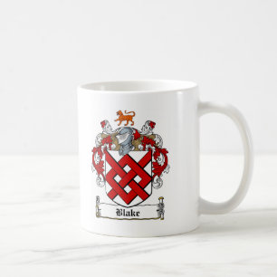BLAKE FAMILY CREST -  BLAKE COAT OF ARMS COFFEE MUG