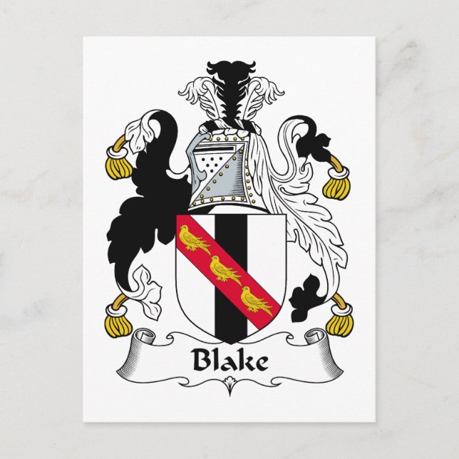Blake Family Crest Postcard (Front)