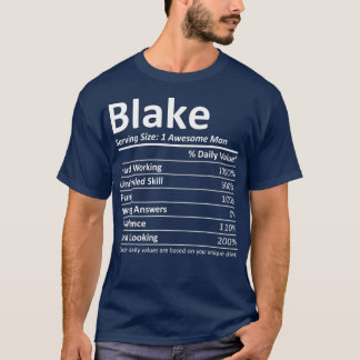 BLAKE Nutrition Funny Birthday Personalised Name T-Shirt