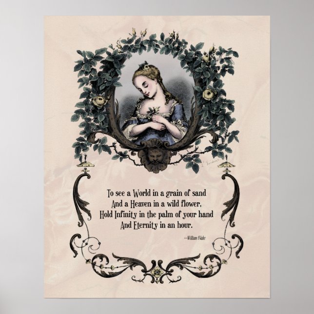 Blake "To See a World" Victorian Poetry Art 16x20 Poster (Front)