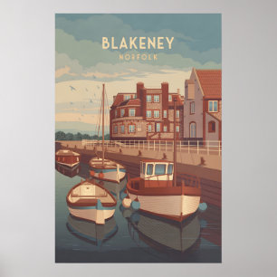 Blakeney Norfolk Seaside Travel Poster